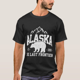 T-shirt Alaska La Dernière frontière EST 1959 Grizzly Be