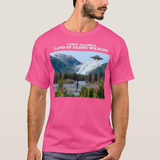 T-shirt Alaska - Le Lieu De Vacances Ufo Américain Pour Le