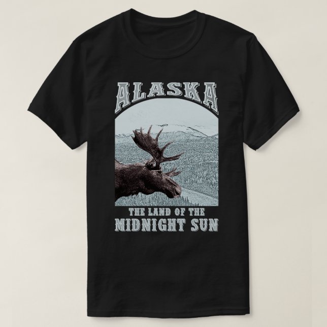 T-shirt Alaska Le Pays Du Soleil De Minuit (Design devant)