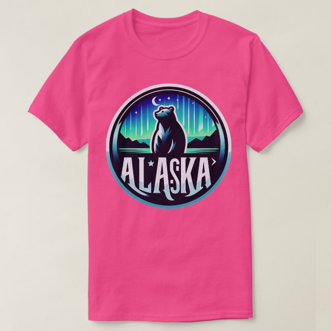 T-shirt Alaska Lumières du Nord Voir les vacances (Design devant)