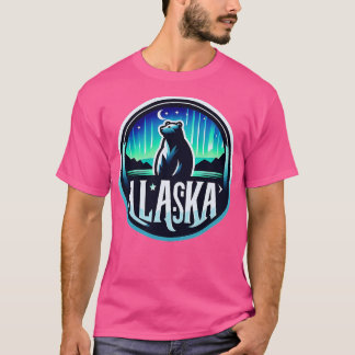 T-shirt Alaska Lumières du Nord Voir les vacances