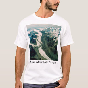T-shirt Alaska Mountain Range-Vue aérienne