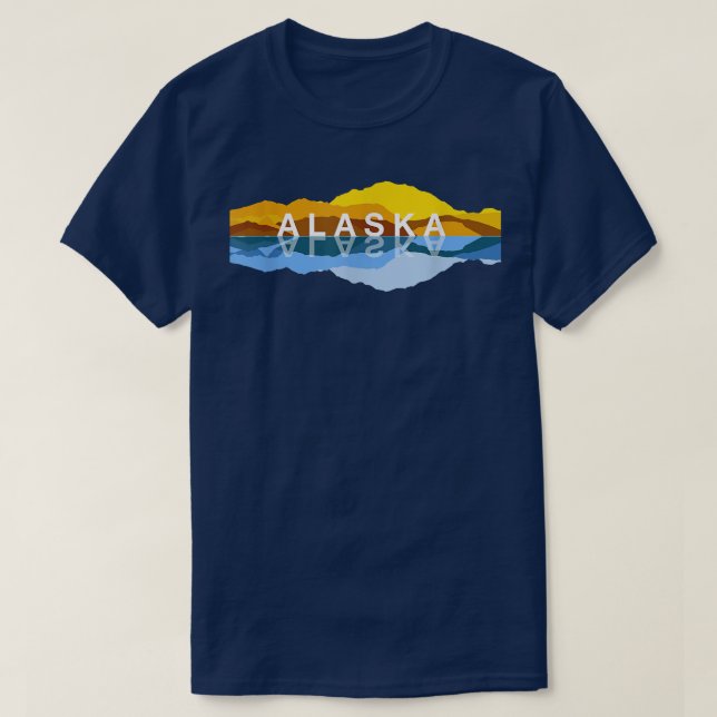 T-shirt Alaska Mountain Reflections - Denali Mountain Souv (Design devant)