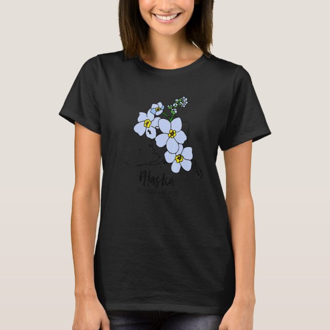 T-shirt Alaska Oublie-moi pas Fleur (Devant)