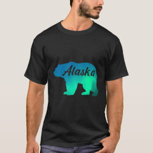 T-shirt Alaska Ours aurores aurora Borealis Nature