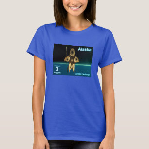 T-shirt Alaska Postage - Fractal Inuit Hunter
