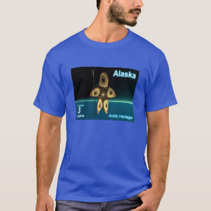 T-shirt Alaska Postage - Fractal Inuit Hunter