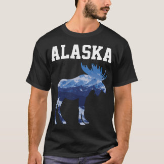 T-shirt Alaska Pure Nature Mountains Alaskan Moose Gift