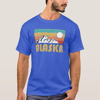 T-shirt Alaska Retro Vintage Alaska Mountain Souvenir Gift