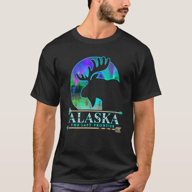 T-shirt Alaska State Pride Alaska Northern Lights Alaskan (Devant)