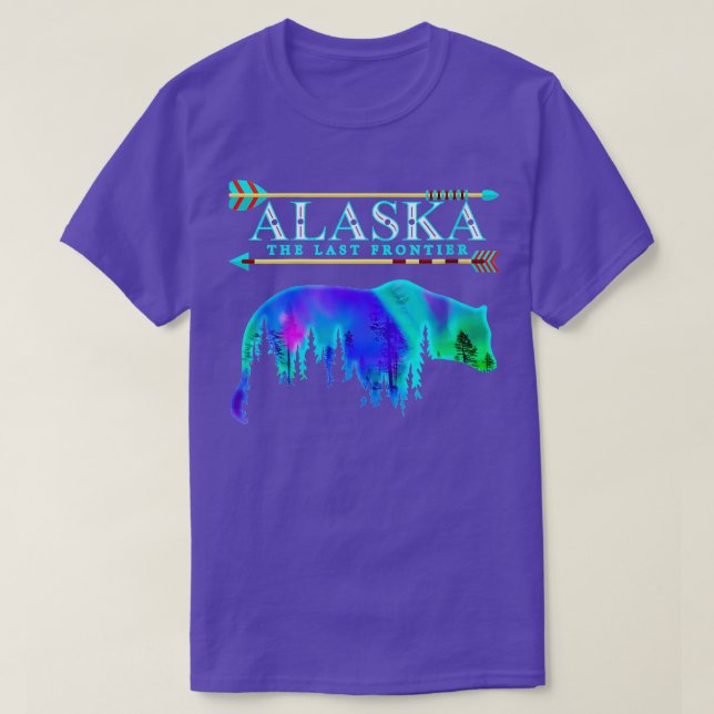 T-shirt Alaska State Pride Alaska Northern Lights Alaskan (Design devant)