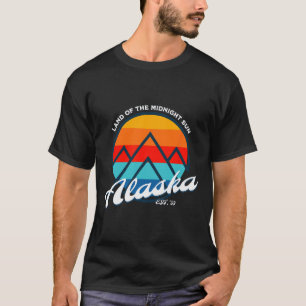 T-shirt Alaska Terre du Soleil de Minuit Logo Vacances