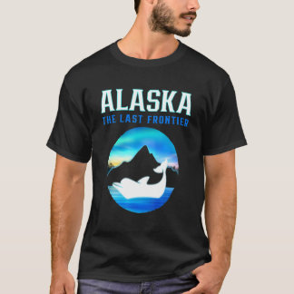 T-shirt Alaska  The Last Frontier Dolphin Alaska State USA