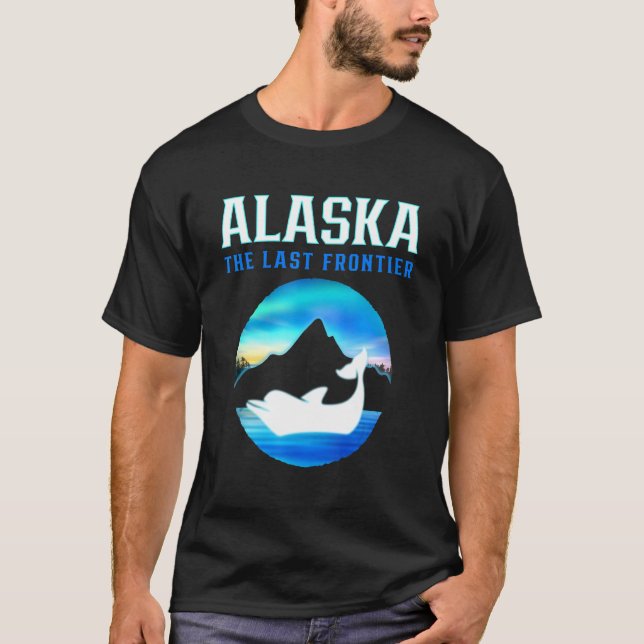 T-shirt Alaska  The Last Frontier Dolphin Alaska State USA (Devant)