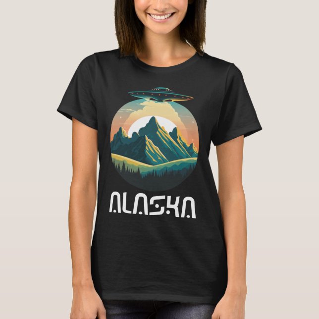 T-shirt Alaska UFO For UFO and Alien Fans (Devant)
