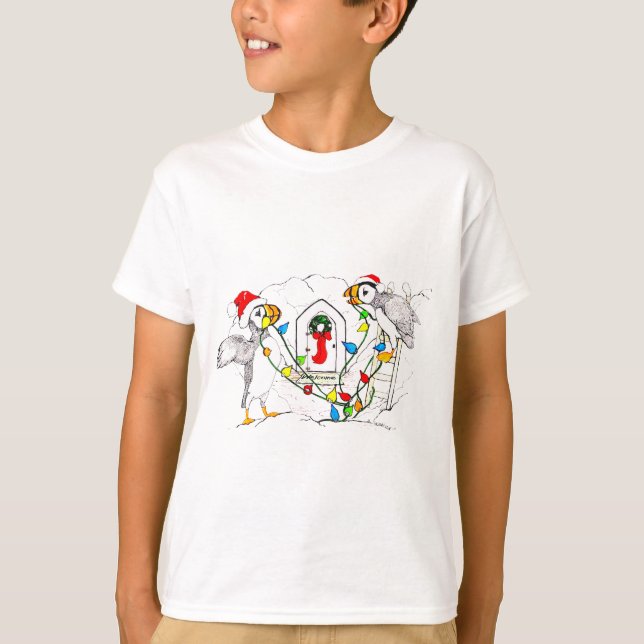 T-shirt Alaska Whimsical Christmas Wildlife (Devant)