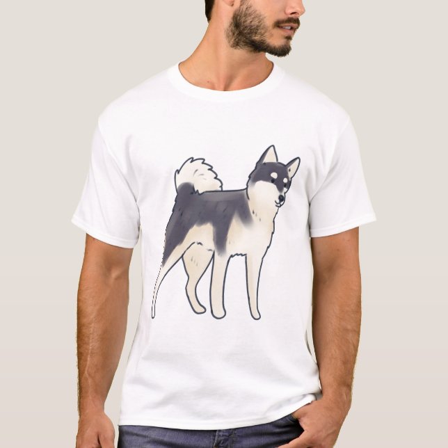 T-shirt Alaskan klee kai dog Magie (Devant)