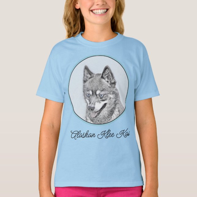 T-shirt Alaskan Klee Kai Peinture - Cute Original Chien Ar (Devant)