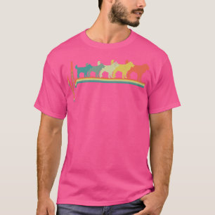 T-shirt Alaskan Malamute Heartbeat Vintage 1