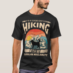 T-shirt Alaskan Malamute Hiking, Malamute Mom and Dad 