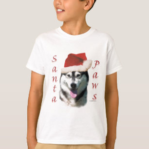 T-shirt Alaskan Malamute Père Noël Paws