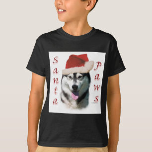 T-shirt Alaskan Malamute Père Noël Paws