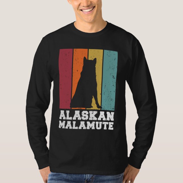 T-shirt Alaskan Malamute Vintage (Devant)