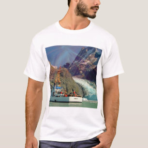 T-shirt Alaskan Mountain View avec bateau
