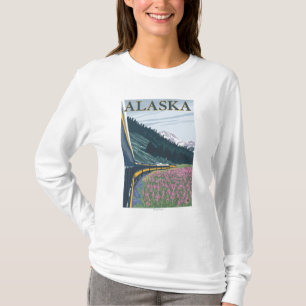 T-shirt AlaskaRailroad et Vintage voyage de Fireweed