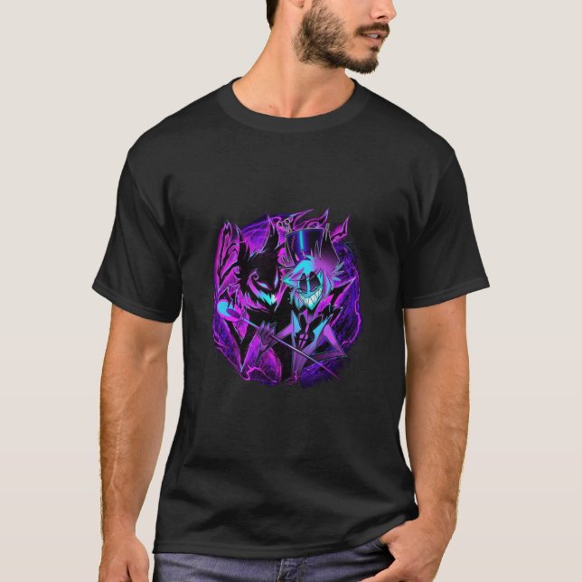 T-shirt Alastor et son ombre - Hazbin Hotel (Devant)