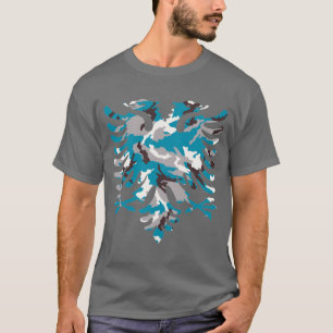 T-shirt Albanais bleu Eagle de Camo
