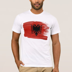T-shirt albanais de drapeau