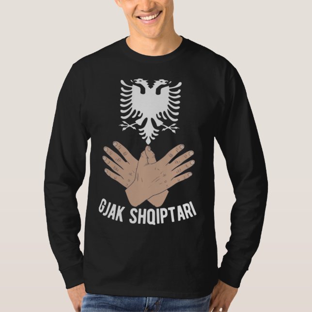 T-shirt Albania Kosovo eagle Albanian flag for Albanians (Devant)