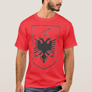 T-shirt Albania State emblème Black Steel