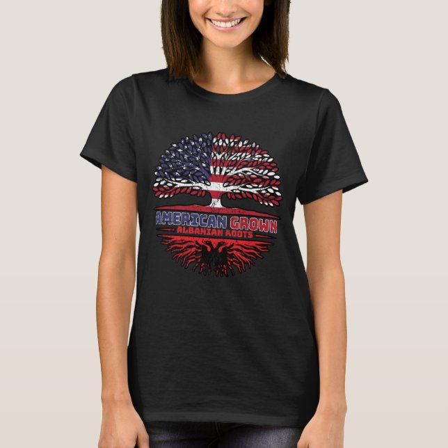 T-shirt Albanian Albania US American États-Unis (Devant)
