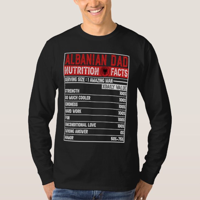 T-shirt Albanian Dad   Dad Hero Nutritional Father's Day (Devant)
