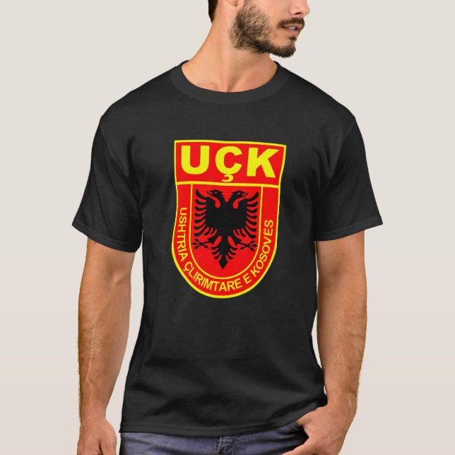 T-shirt Albanie Aigle Drapeau Kosovo Balkan 1 (Devant)