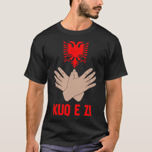 T-shirt Albanie Aigle Signe À Main Pour Albanais Et Kosova