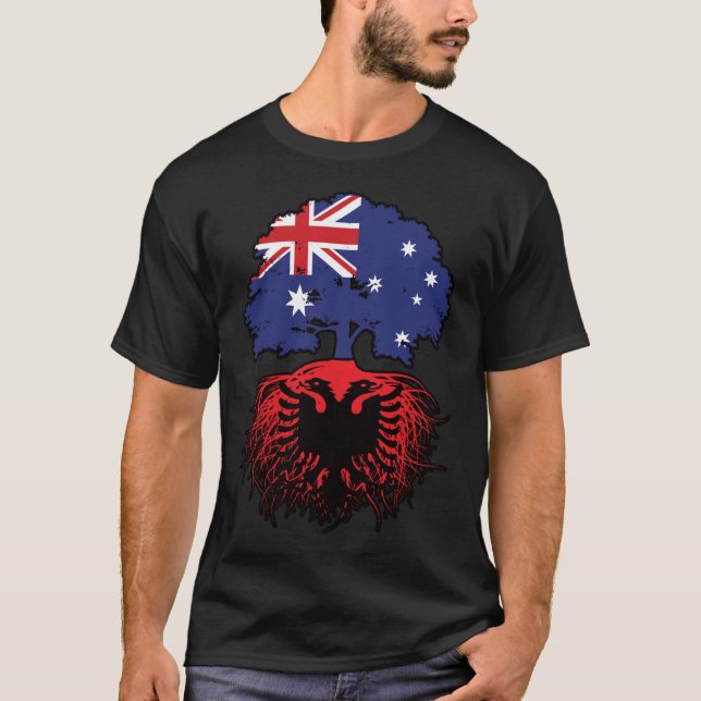 T-shirt Albanie Australie Australie Australie racine d'arb (Devant)