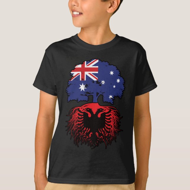 T-shirt Albanie Australie Australie Australie racine d'arb (Devant)