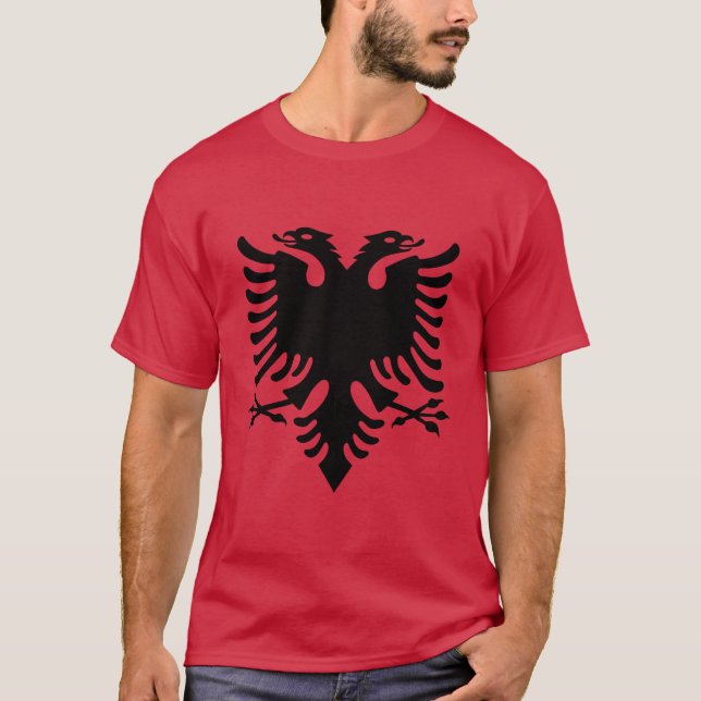 T-shirt Albanie - Drapeau albanais (Devant)
