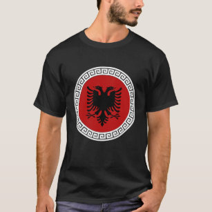T-shirt Albanie, Drapeau d'Albanie, Drapeau d'Albanie.