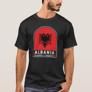 T-shirt Albanie - Emblème du drapeau