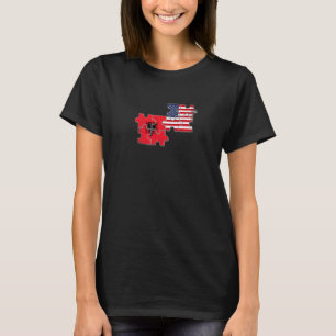 T-shirt Albanie États-Unis Pays d'origine Fier Albanais Am