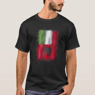 T-shirt Albanie Italienne Amour Albanie Et Italie