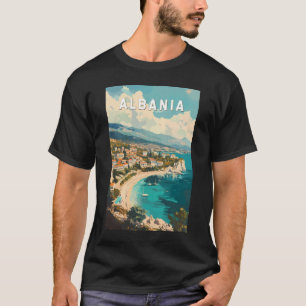 T-shirt Albanie Travel Art Vintage