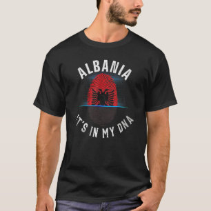 T-shirt Albanie vintage Drapeau Il Est Dans Mon Adn Albana