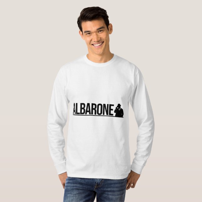 T-shirt Albarone Gangster Silhouette Graphic - black  Hood (Devant entier)