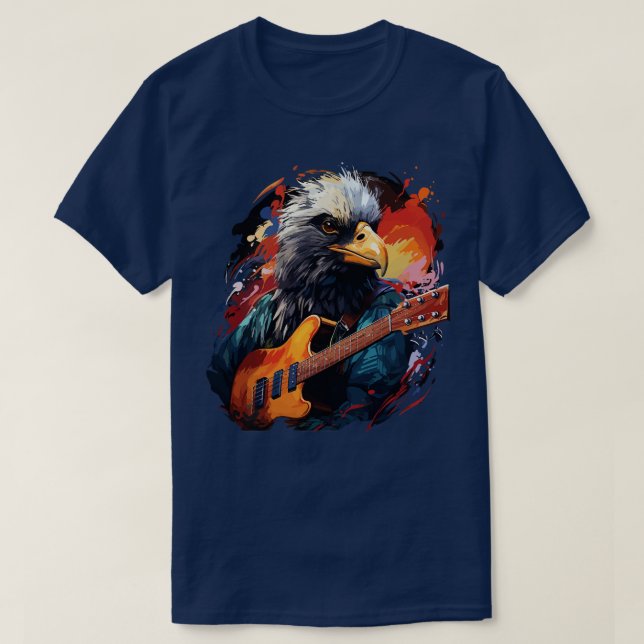 T-shirt Albatros Jouer de la guitare (Design devant)