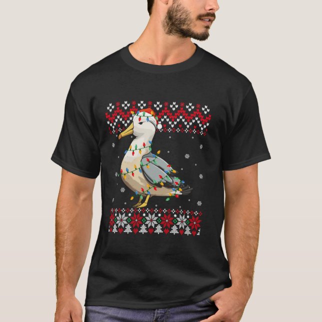 T-shirt Albatross Bird Santa Hat Hommes Femmes Enfants Vil (Devant)